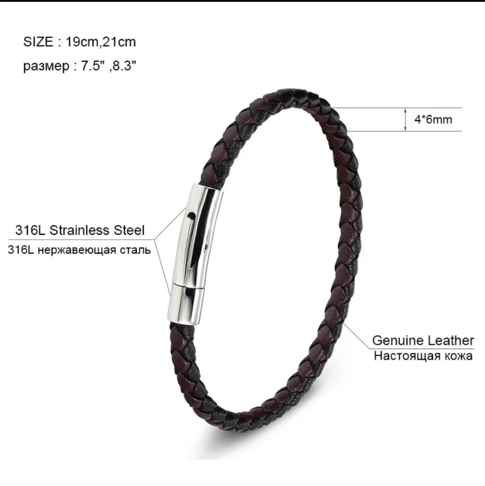 NEW‎ Black Braided 8